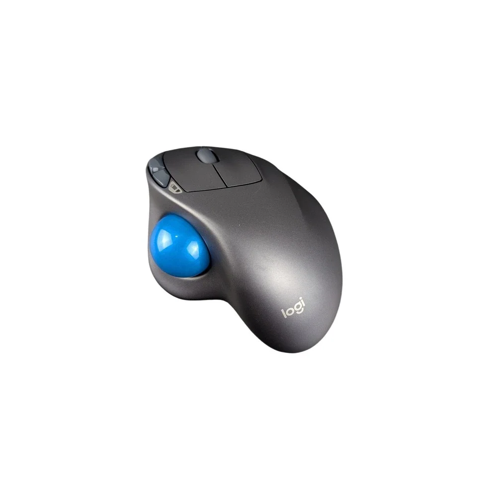 Logitech M570 Wireless Trackball Mouse Gray Blue Ergonomic M-R0001 Unifying USB